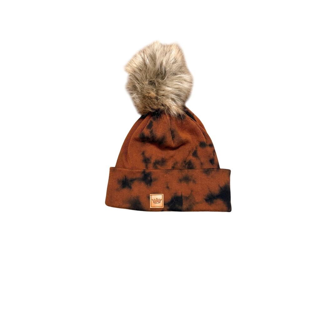 Panache Brown & Black Tie Dye Pom Pom Beanie